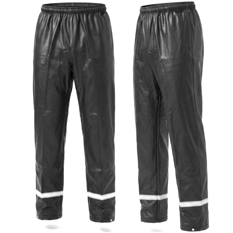 pantalón impermeable moto, pantalón PVC calibre 16, impermeable termosellado, ropa lluvia motociclista, pantalón reflectivo moto, impermeable sin costuras, protección lluvia moto
