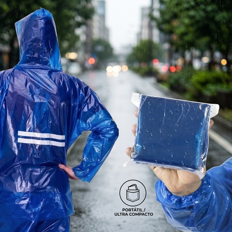 Impermeable Ligero Plastico Portable