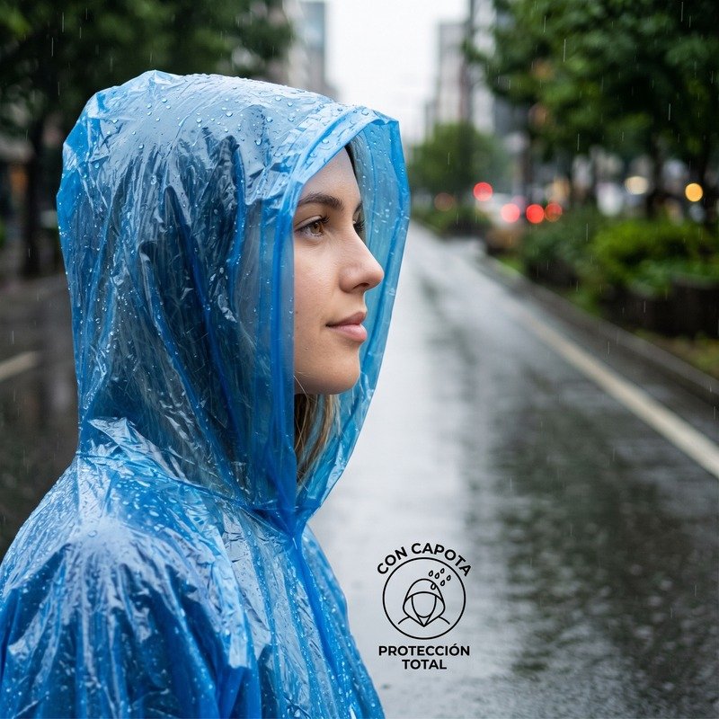 Impermeable Ligero Plastico Portable