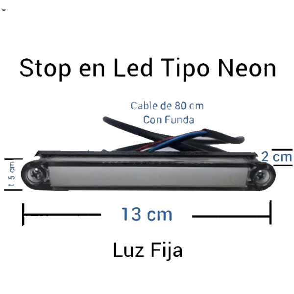 Luz Led Stop Integrado Neon Barra