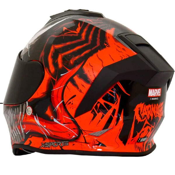 Casco X-Sports V151 Marvel Carnage Red