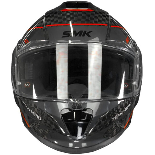 Casco Smk Titan Nero Carbon Grey/Red