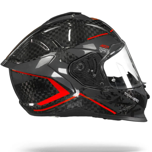 Casco Smk Titan Nero Carbon Grey/Red