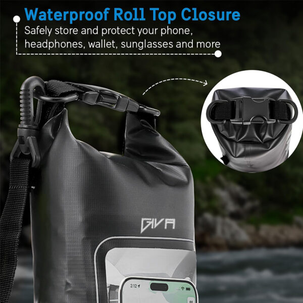 Dry Bag Porta Celular Giva 100% Impermeable 2 Lts