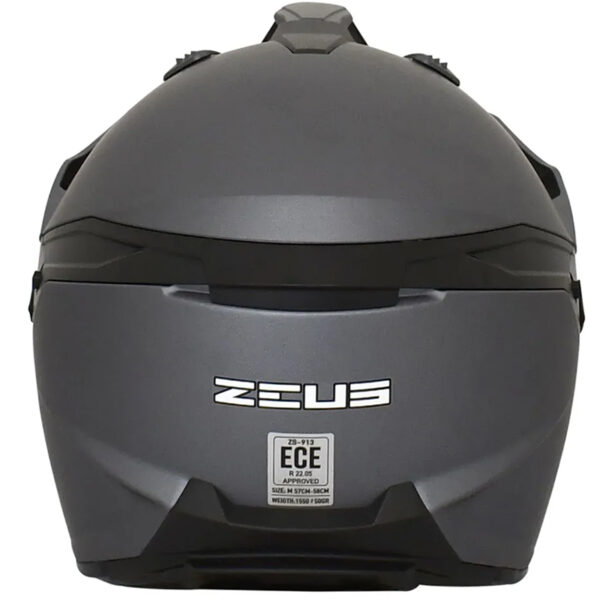 Casco Zeus 913 Adv Titanio Doble Visor