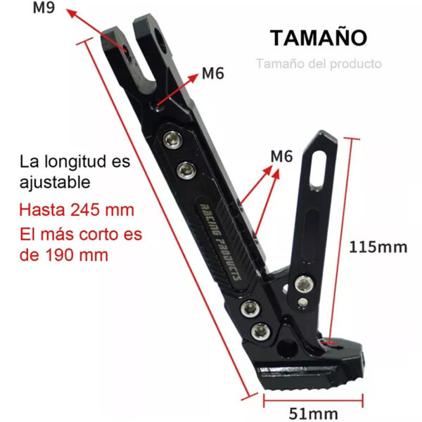 Pata Soporte Lateral Moto De Lujo HWJ-201