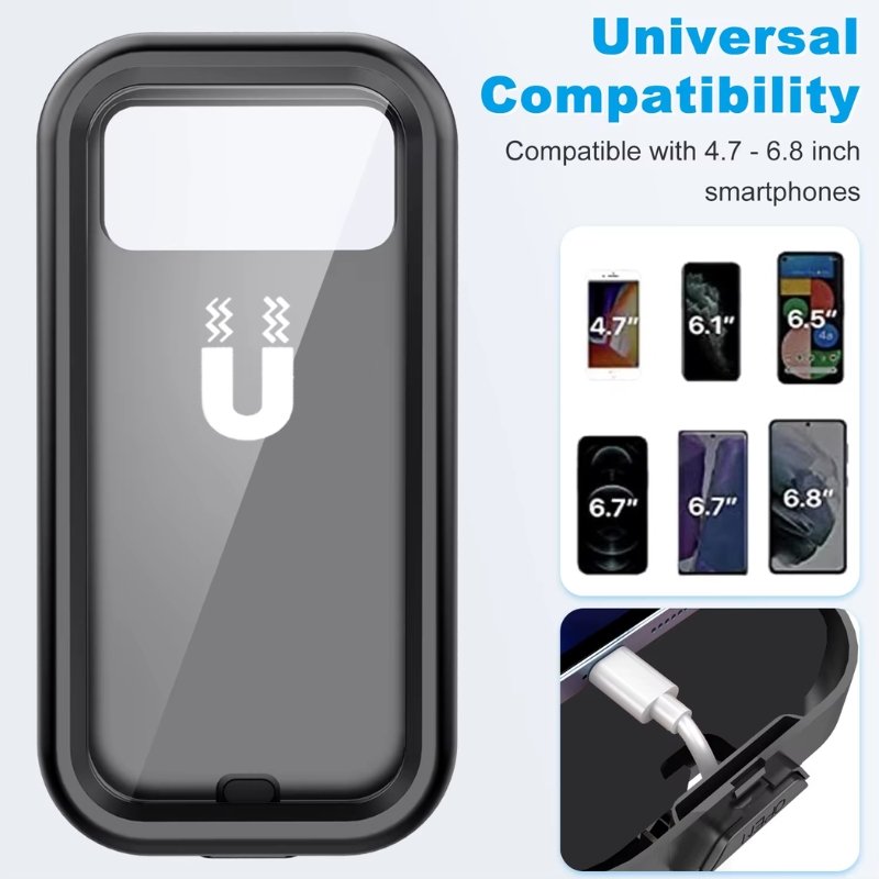 P_10_2 Estuche Holder Porta Celular Rigido Magnetico Impermeable Pro