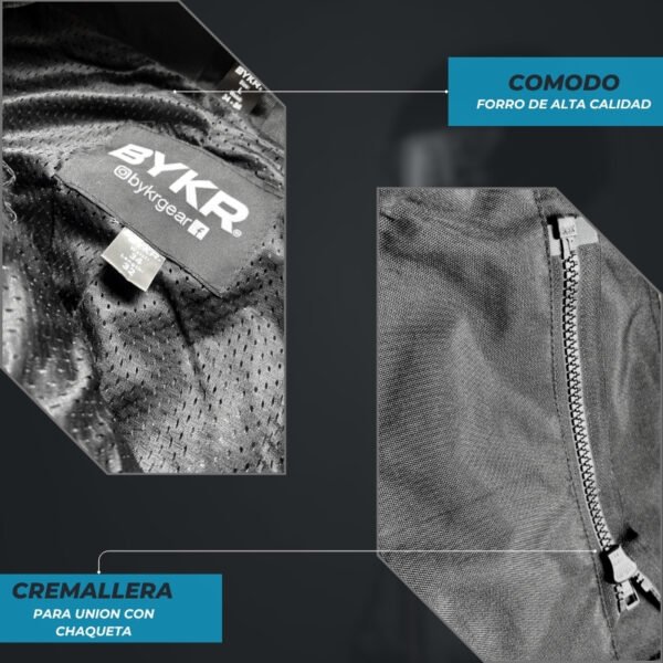 Pantalon Bykr Adventure Proteccion Certificada Impermeable