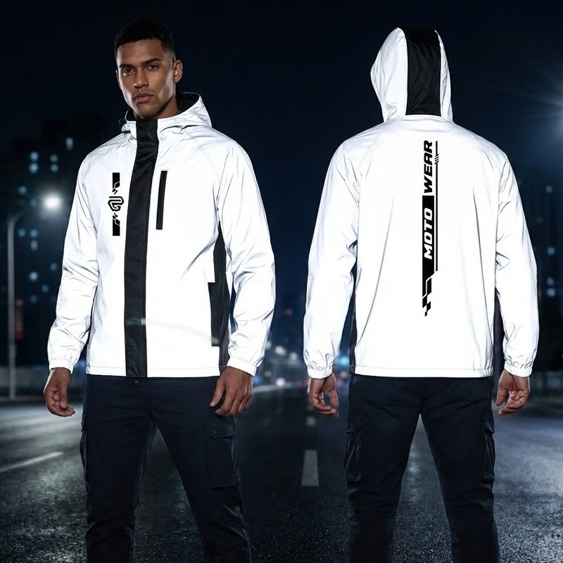 CA_93_11 Chaqueta Impermeable 100% Reflectiva Doble Faz Gp Rain Pro