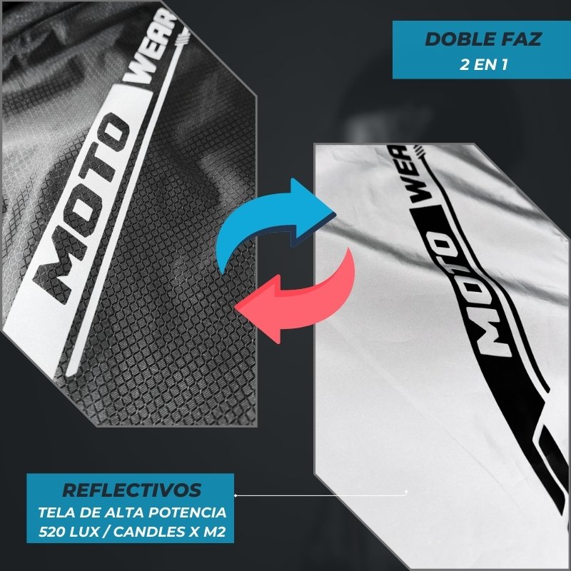 CA_93_8 Chaqueta Impermeable 100% Reflectiva Doble Faz Gp Rain Pro