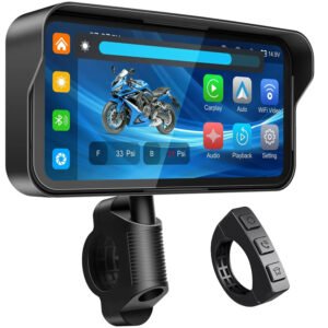 Pantalla inteligente de 6.25 pulgadas para moto con Apple CarPlay, Android Auto inalámbrico y control de manillar