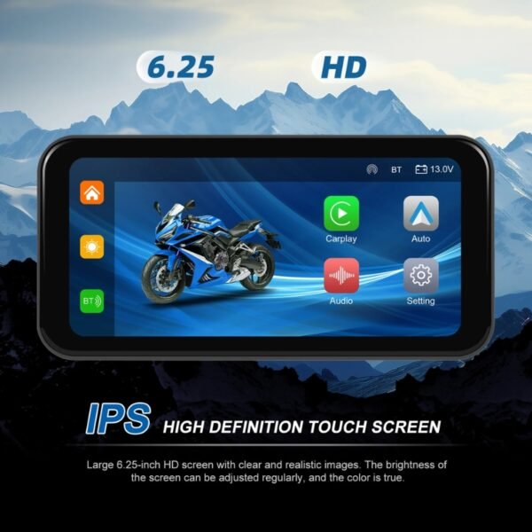 Pantalla Inteligente para Moto 6.25″ CarPlay Android Auto F83A – Moto Store