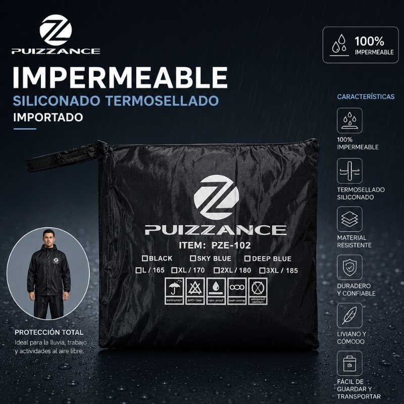 Impermeable Puizzance PZE-102 Siliconado Resortado