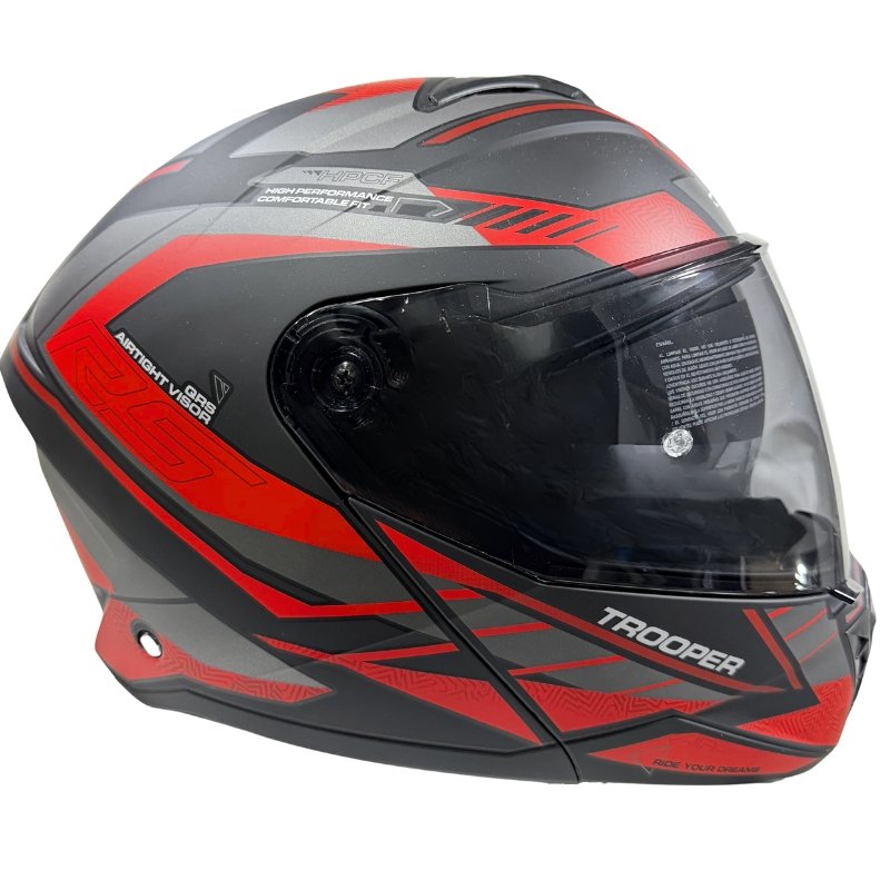 Casco Abatible Kontrol Trooper Sv D4 N2 Red