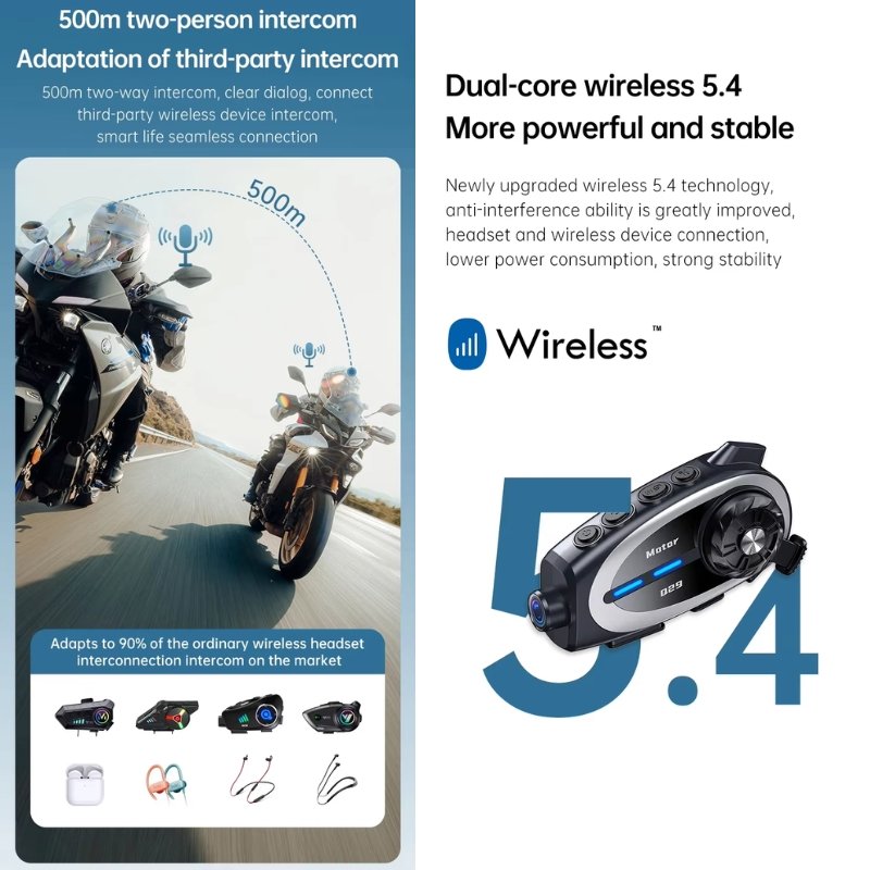Intercomunicador Moto Q29 Cámara Full HD 1080p