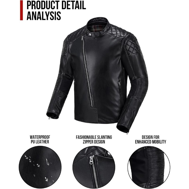Chaqueta Proteccion Iron Cuero Pu Certificada