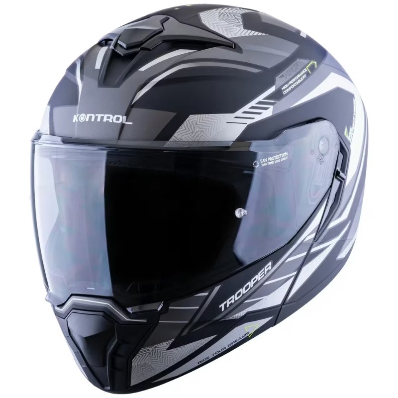 Casco Abatible Kontrol Trooper Sv D4 N4 Grey
