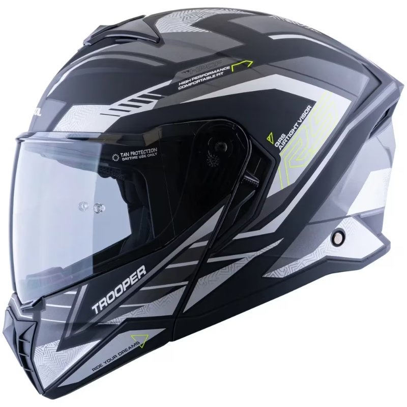 Casco Abatible Kontrol Trooper Sv D4 N4 Grey