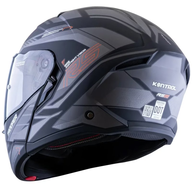 Casco Abatible Kontrol Trooper Sv D4 N4 Orange