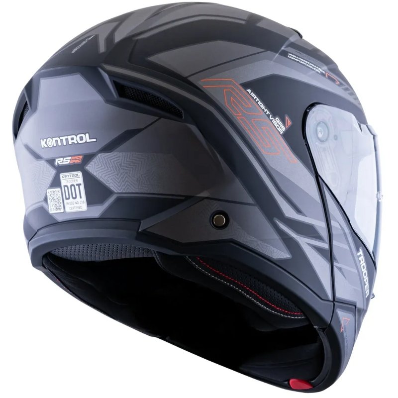 Casco Abatible Kontrol Trooper Sv D4 N4 Orange