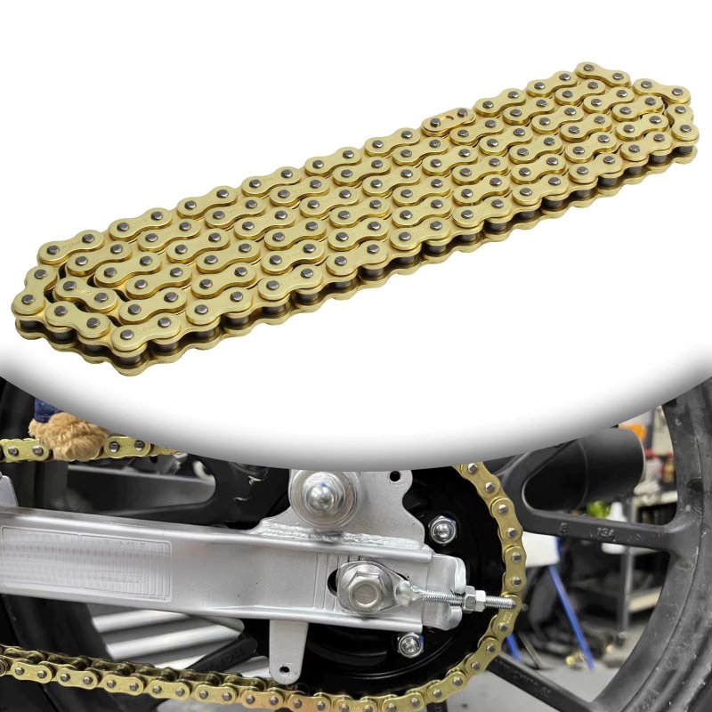Cadena Reforzada para Moto 520HO O-Ring y 122 Eslabones Dorada Sellada