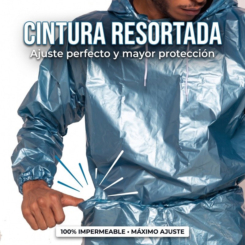 Impermeable Ligero Plastico Metalizado Alto Calibre Portable